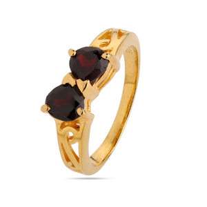 Garnet Gemstone 925 Sterling Silver Ring