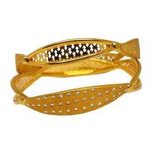 1 Gram Gold Forming Fancy Kadli Bangles MGA -