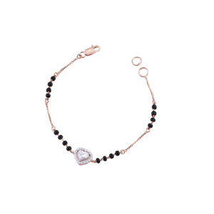 18K Gold Heart Shape Lab Grown Diamond Bracel