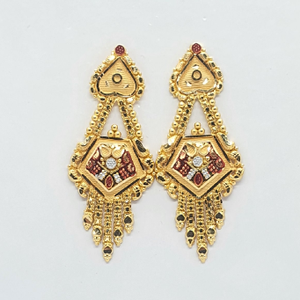 Gold 91.6  Kalkati Fancy Earrings