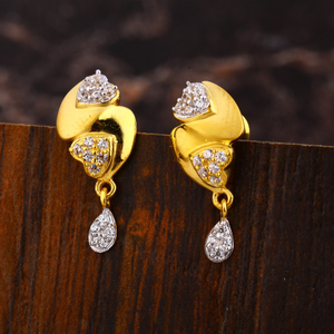 916 Gold CZ Women's Hallmark Earring LFE492