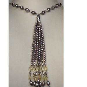 Freshwater Grey Potato Pearls Fancy Silver N