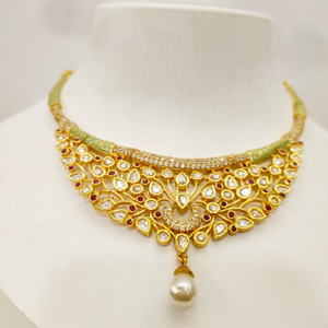 Antique choker with maharani set kundan work 