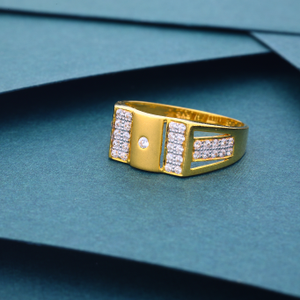22K 916 Fancy Premium CZ Diamond Ring For Men