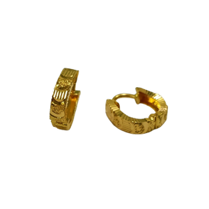 22k yellow gold trendy ethnic bali w6318