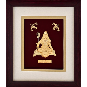 Shiv Frame In 24K Gold Foil MGA - AGE0359