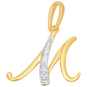 18k gold real diamond pendant mga - rp0013