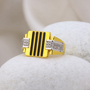 Attractive designer gold mans ring.