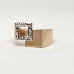 18k men's rose gold ring