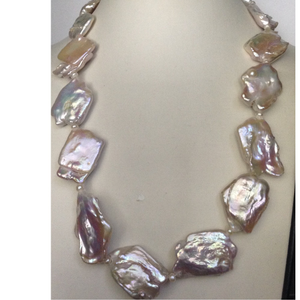 Freshwater Pink Glossy Natural Baroque Pearls