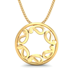 916 Gold Floral Design Pendant BPDP029