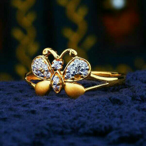 Cz butterfly ladies ring lrg -0158
