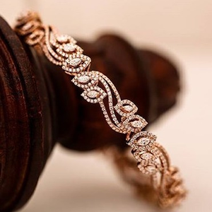 real diamond rose gold bracelet