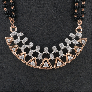 18kt rose gold designer diamond fancy mangals