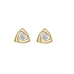Love triangle stud earrings