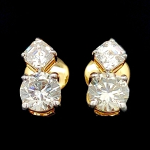 Aroha Creative Diamond Simulants EarTops JSJ0