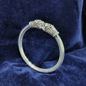 Silver Tiger Design Kada For Men