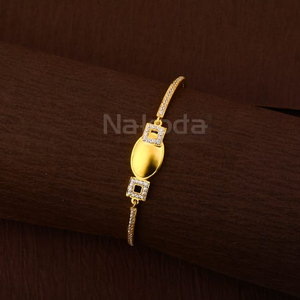 750 Gold CZ Hallmark Ladies Designer Kada Bra