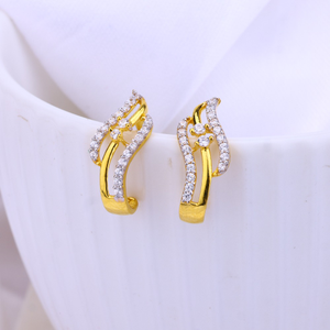petal shape 22k gold earrings.
