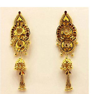 22k Gold plain earring