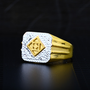Mens 22K Plain Simple Gold Rodium Daily Wear 