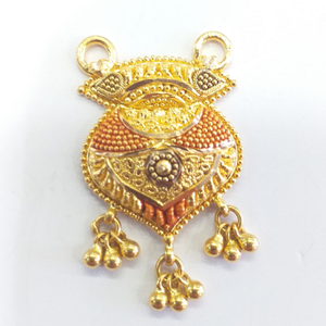 Gold 91.6 fancy mangalsutra pendant