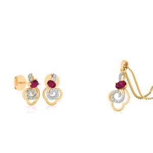 color stone Pendant Set