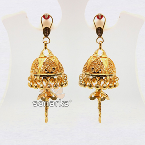 Gold earring jhumka drops sk - e018