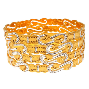1 gram gold forming fancy bangles mga - bge03