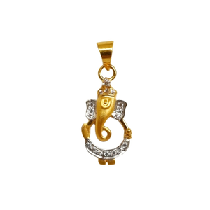 22k gold designer ganesh pendant mga - pdg125