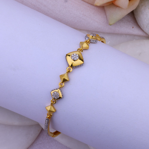 CZ gold flexible diamond bracelet