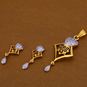 22 carat gold ladies pendants set RH-PS502