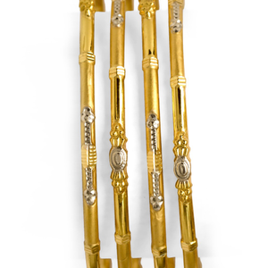 916 Gold 4 Piece Bangle Set BO-027