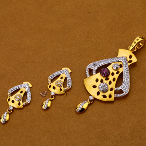 916 gold cz exclusive pendant set fps169