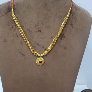 916 Gold Plain Enduring Handmade Necklace SJJ