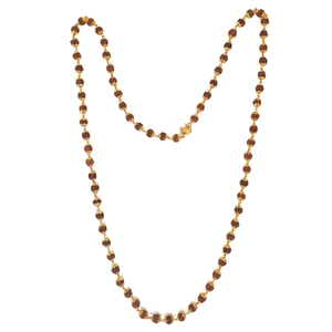 One gram gold forming rudraksh mala chain mga