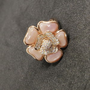 mother of peral flower ring
