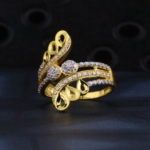 22KT Gold CZ Ladies Stylish Ring LR1490