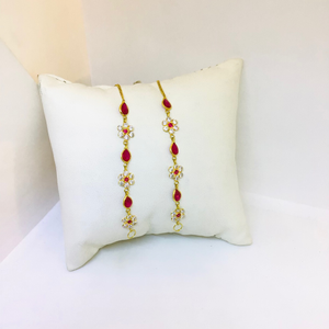 FANCY GOLD STONE EARCHAIN