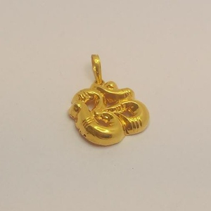22k gold ohm pendant