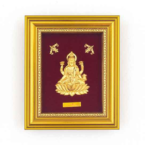 Goddess Laxmi Ji Frame In 24K Gold Leaf  MGA 