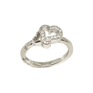 925 sterling silver heart shape ring mga - lr