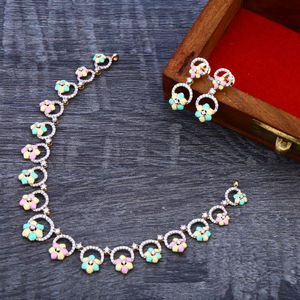 750 rose gold hallmark classic necklace set r