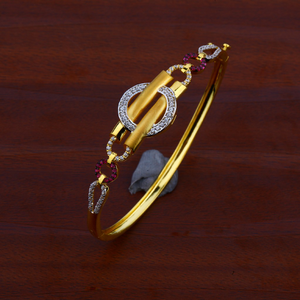 Ladies 18K Gold Cz Kada-LKB50