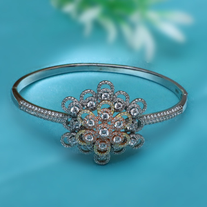 999 silver flower designer bracelet for women