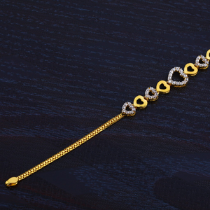 Ladies 916 Gold Cz Bracelet-LB53