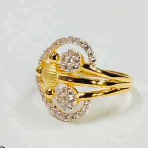 Gold elegant couple ring