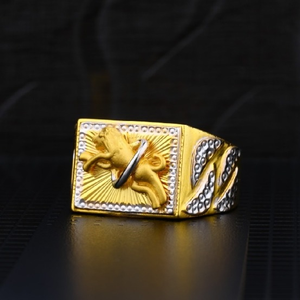 22 carat gold plain gents rings RH-GR656