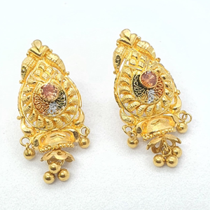 Gold 91.6 Kalkati Design Ladies Fancy Earring