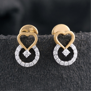 18KT Gold Graceful Diamond Earring
